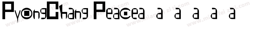 PyongChang Peace字体转换